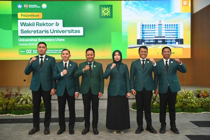 Rektor USU Lantik Jajaran Wakil Rektor dan Sekretaris Universitas  Periode 2026–2031